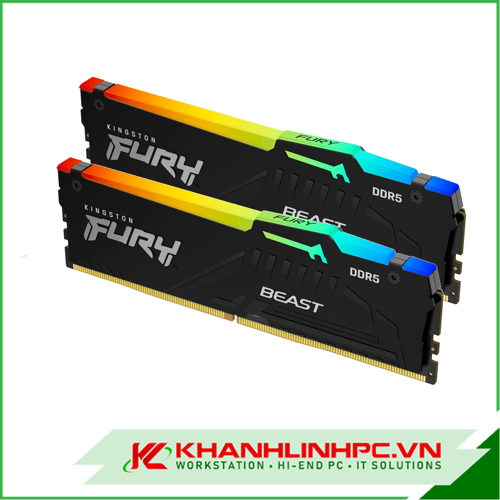 Ram Kingston Fury Beast RGB (KF552C40BBAK2-64) 64GB (2x32GB) DDR5 5200MHz