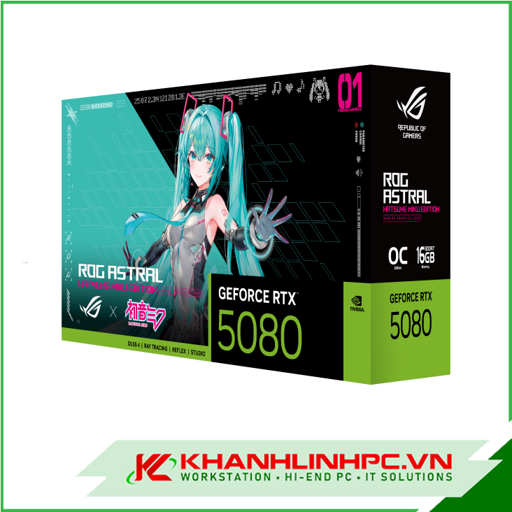 VGA ROG Astral GeForce RTX 5080 16GB GDDR7 OC HATSUNE MIKU EDITION