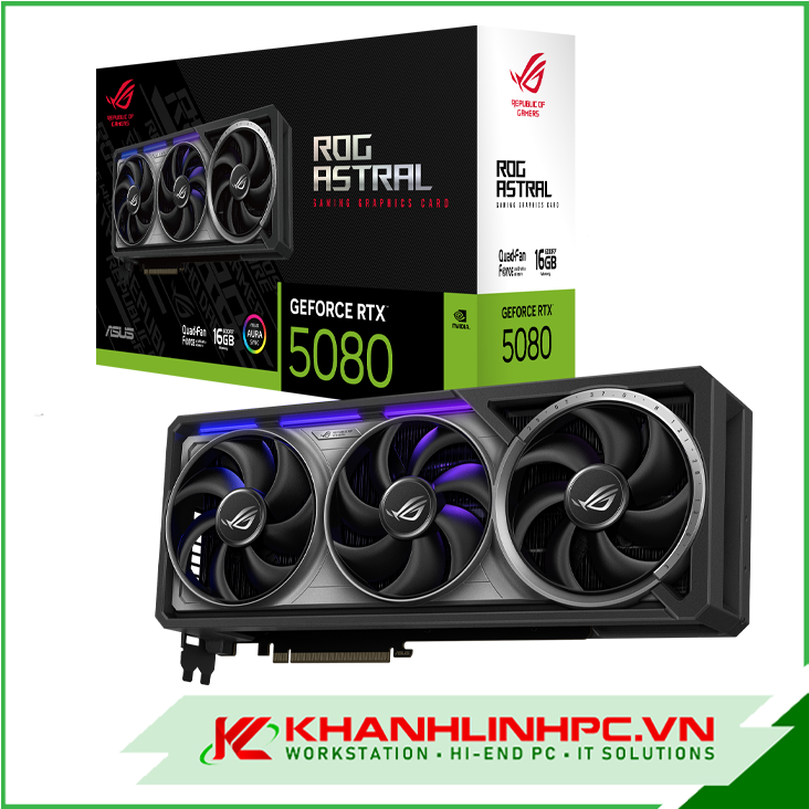 VGA ASUS ROG ASTRAL GeForce RTX 5080 16GB GDDR7