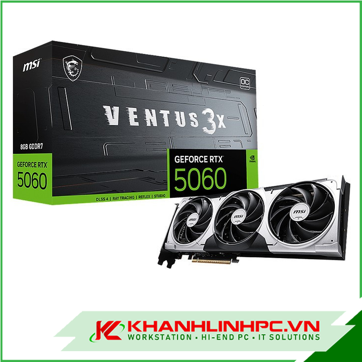 VGA MSI RTX 5060 8G VENTUS 3X OC (G5060-8V3C)