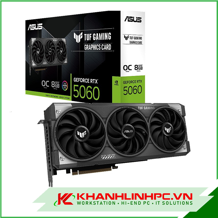 VGA ASUS TUF Gaming RTX 5060 8GB GDDR7 OC Edition (TUF-RTX5060-O8G-GAMING)