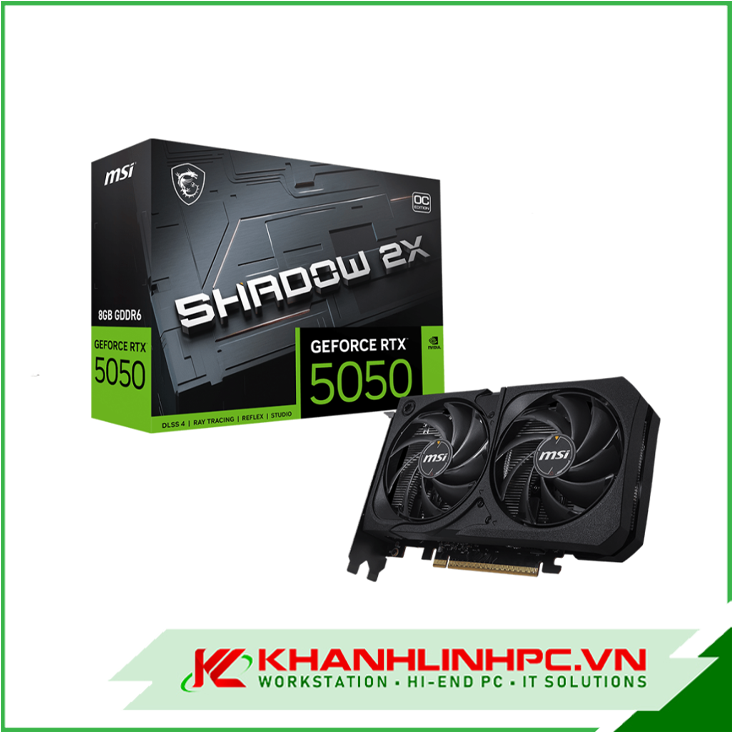 VGA MSI RTX 5050 8G SHADOW 2X OC 8GB GDDR6 (G5050-8S2C)