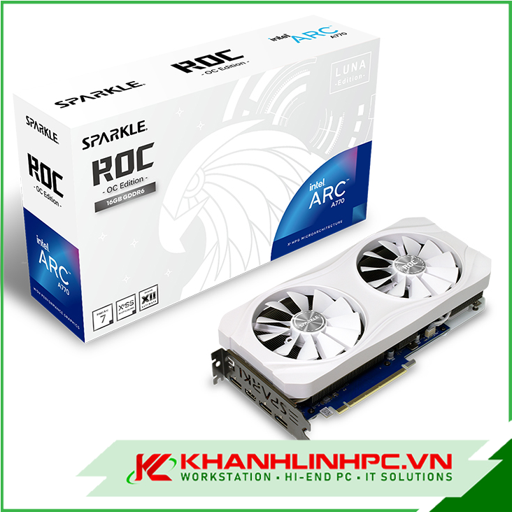 VGA SPARKLE Intel Arc A770 ROC LUNA OC 16GB GDDR6 (SA770RW-16GOC)