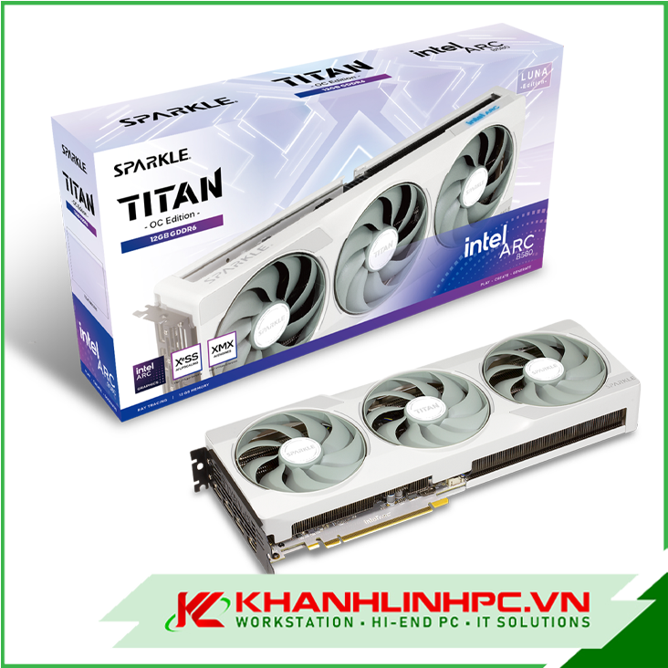 VGA SPARKLE Intel Arc B580 TITAN LUNA OC -12GB GDDR6 (SB580TW-12GOC)