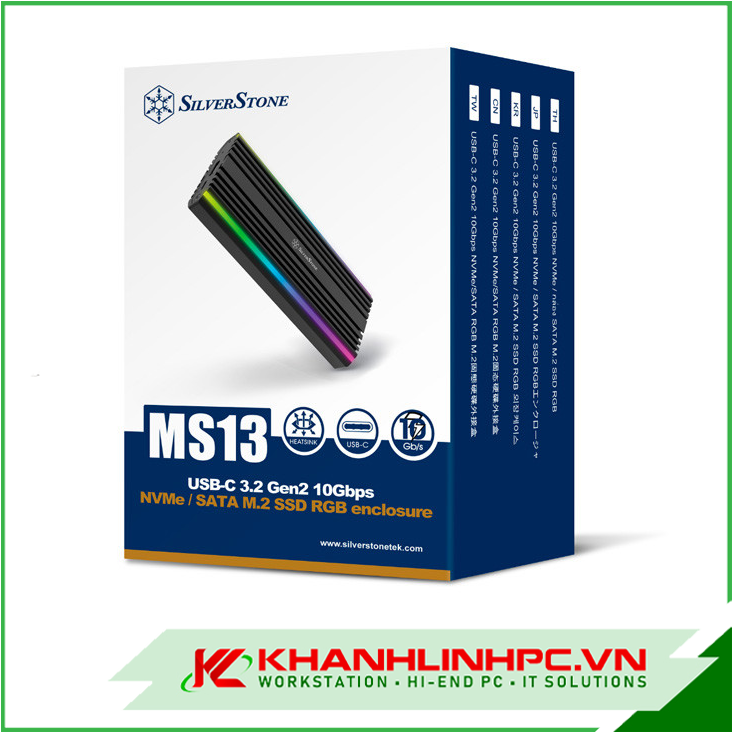 Box ổ cứng SSD RGB Silverstone SST-MS13