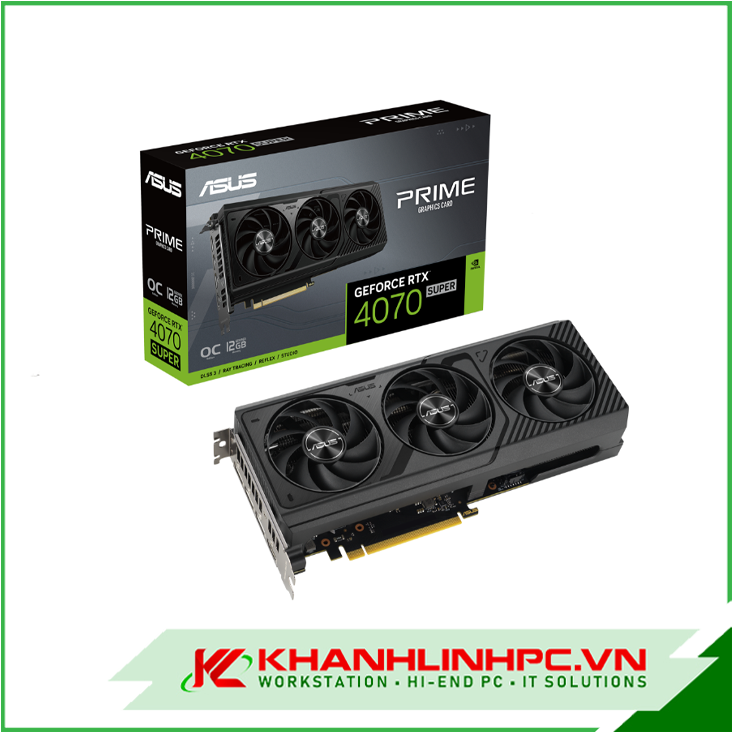 Card màn hình ASUS PRIME GeForce RTX 4070 SUPER 12GB GDDR6X OC Edition (PRIME-RTX4070S-O12G)