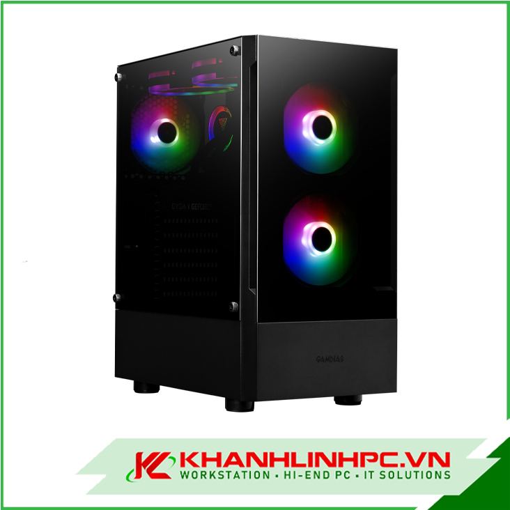 Case Gamdias Talos E3 (Đen/ Trắng)