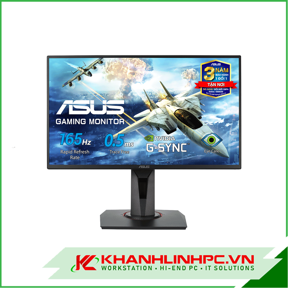 Màn hình Asus VG258QR (25 inch/FHD/G-SYNC/165Hz/0.5ms/400cd/m²/DP+HDMI+DVI/Free Sync/G Sync)