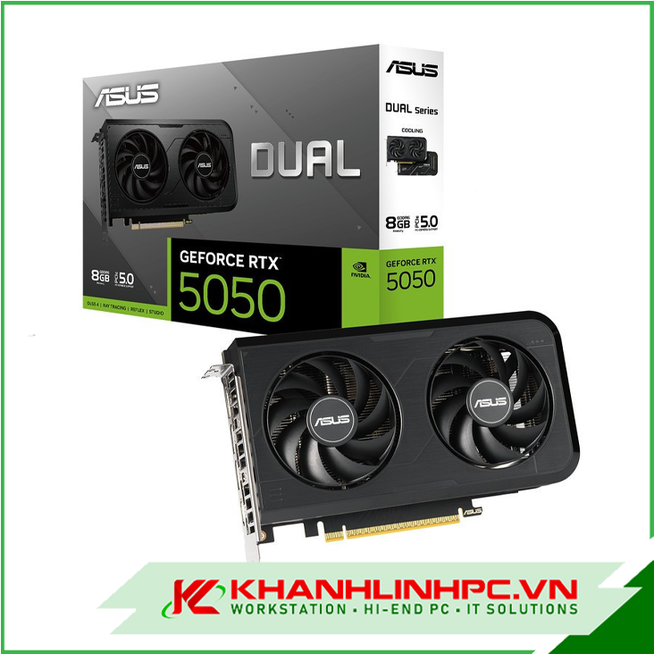 VGA ASUS Dual GeForce RTX 5050 8GB GDDR6 OC Edition (DUAL-RTX5050-O8G)