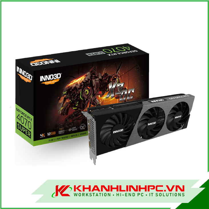 card màn hình inno3d geforce rtx 4070 super x3 oc 12gb gddr6x