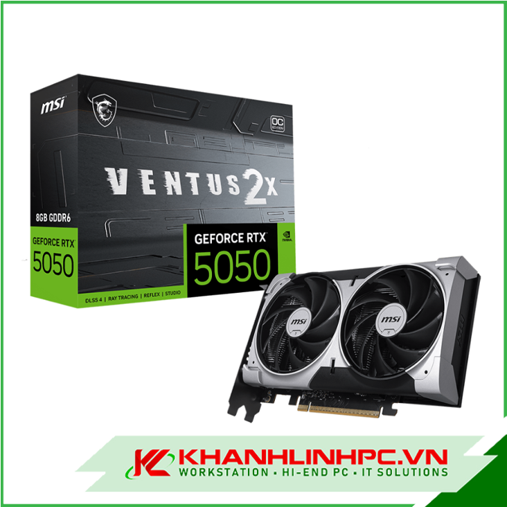 VGA MSI RTX 5050 8G VENTUS 2X OC 8GB  (G5050-8V2C)