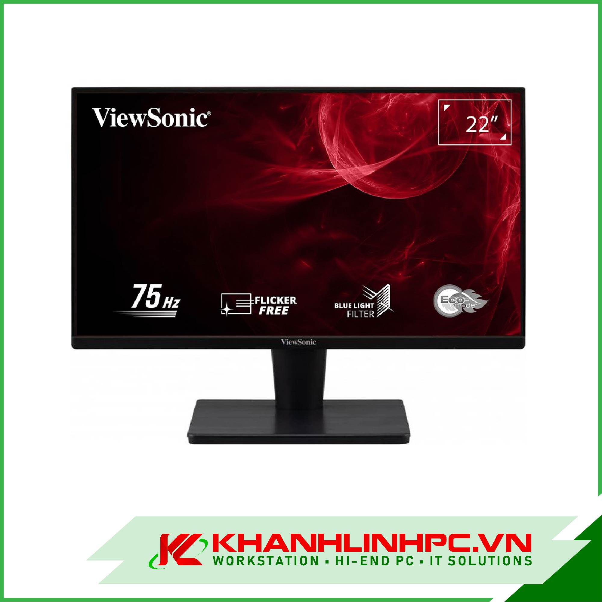 lcd viewsonic va2215-h 22 inches 1080p cho gia đình và văn phòng