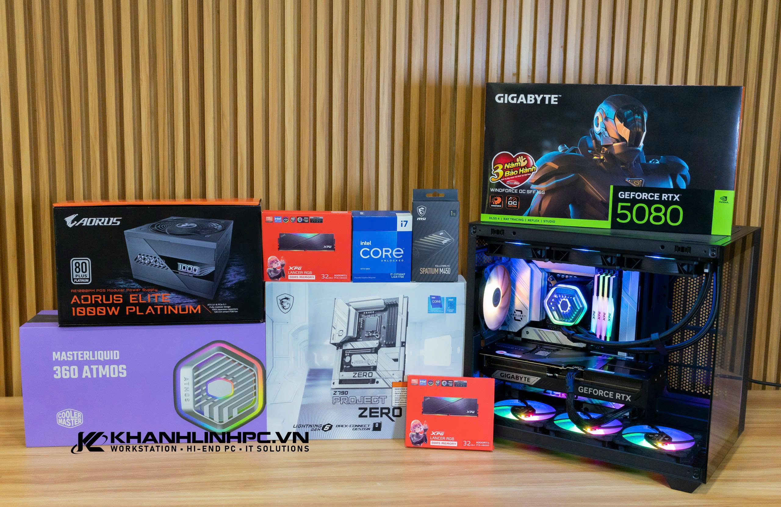 Khánh Linh - PC  INTEL CORE I7 | Z790 PROJECT ZERO | RAM 32G |  NVIDIA RTX 5080