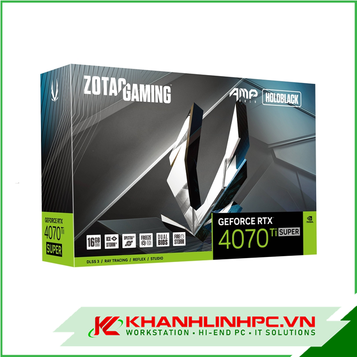 Card màn hình ZOTAC GAMING GeForce RTX 4070 Ti SUPER AMP HOLO 16GB GDDR6X