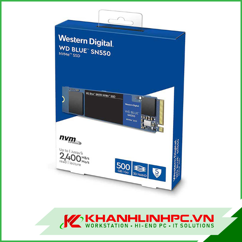 Ổ cứng SSD Western Digital Blue SN550 500GB PCIe Gen 3X 4 NVMe M.2