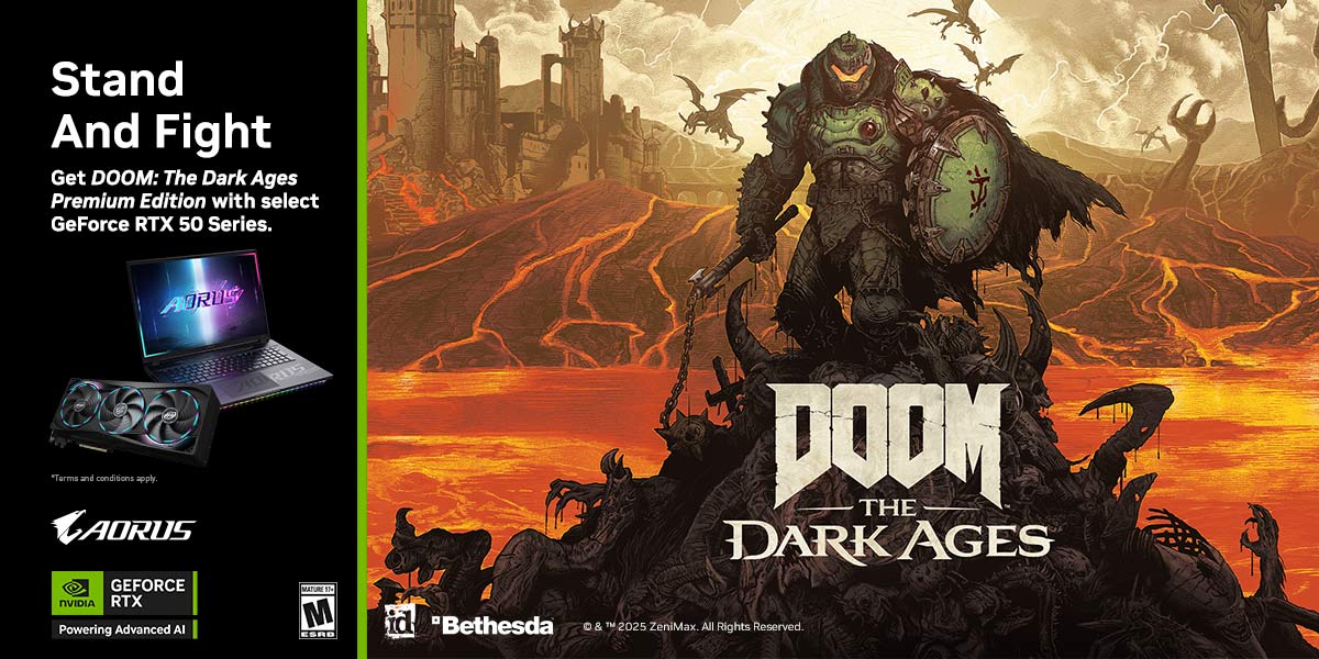 get doom: the dark ages premium edition with select geforce rtx 50 series.